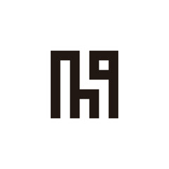 Obraz premium Letter mq square, unique geometric symbol simple logo vector
