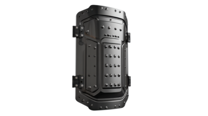 Heavy duty tactical ballistic shield for law enforcement military security protection equipment realistic 3d render isolated on white background