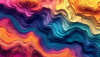 Vibrant Abstract Art - A Colorful Symphony of Swirling Textures.