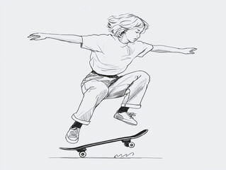 skateboarder doing tricks