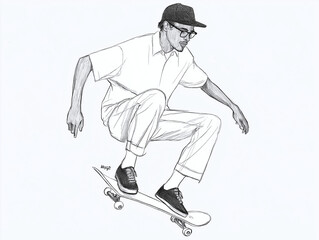 skateboarder doing tricks