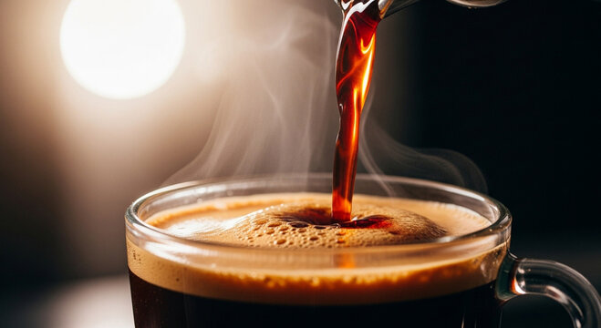 Pouring java coffee