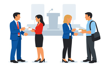 Obraz premium Professional networking event with business professionals