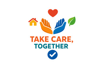 Obraz premium Take care together: community support and environmental well-being