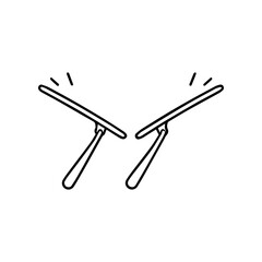 Obraz premium wipers vector line icon on a white background. Vector line icon on a white background