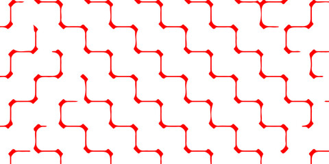 red lattice pattern with rounded connections forms a repeating abstract design. A small blue dot adds a focal accent, suitable for backgrounds, posters,