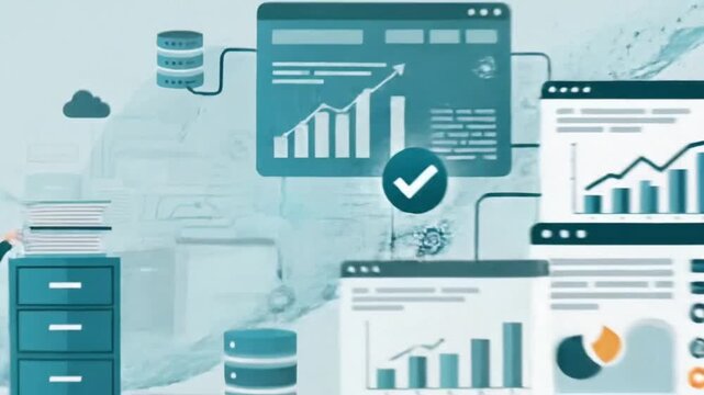 Strategic business planning discussion videos flat illustration design