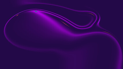 Elegant purple abstract fluid wave with glowing neon outline, smooth glossy texture for luxury branding, digital art, or futuristic backgrounds