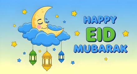 An elegant islamic background, eid mubarak template for banner, poster, greeting card