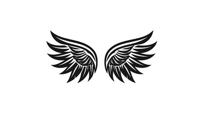 Fototapeta premium Elegant Wings Illustration - A Symbol of Freedom and Inspiration.