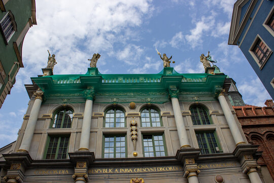 Artus Court facade with statues in Gdansk