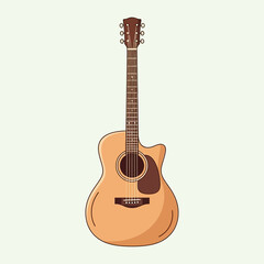 Naklejka premium Acoustic guitar illustration