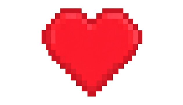 Pixelated Heart - A Retro Symbol of Love and Affection.