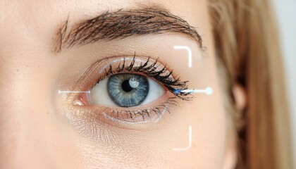 Close up of blue eye.