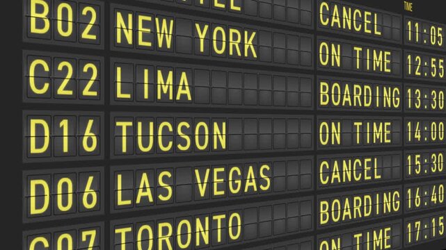 angled arrivals board timelapse content creator shot