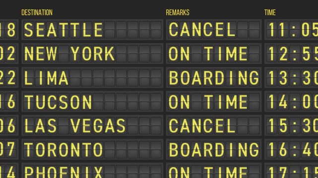 international arrivals board logistics coordinator view