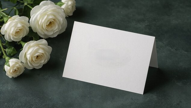 Elegant Condolence Card with Christroses, Premium High-Resolution Sympathy  for Funeral, Memorial & Bereavement Marketing