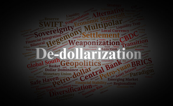 De-dollarization Word Cloud. Core Terms on Global Currency Shifts and Financial Autonomy