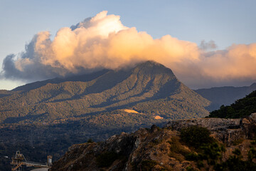 mountain landscape with clouds