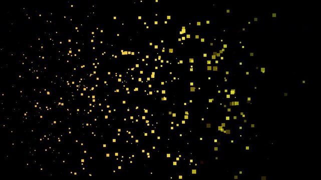 Light, stars, snow, Christmas, animation, night, particles, sparkle, winter, holiday, magic, gold, design, flush, dark, blue, decoration, falling, space, motion, shine, celebration, particles, 4K, gra