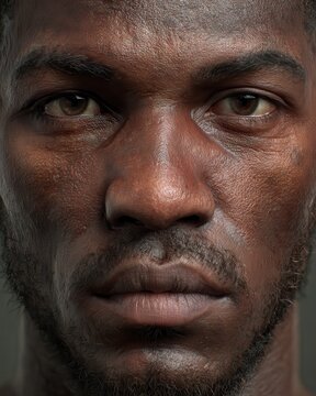 man everyday look, emotional stress, realistic skin tones
