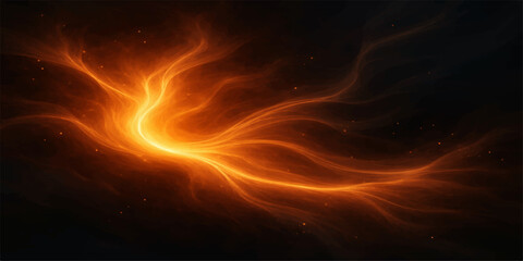 A fiery explosion with an alpha channel features hot orange flames and red smoke burning against a dark black background to create a powerful motion of energy and heat in this abstract inferno