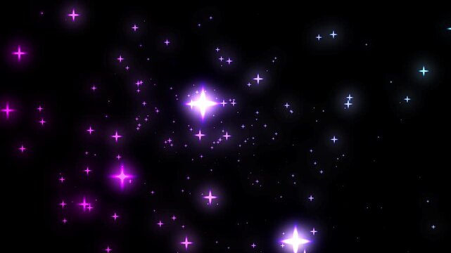 Stars, space, sky, night, Christmas, design, galaxy, dark, particles, motion, blue, illustration, twinkling, magic, starry, universe, astronomy, bright, snow, wallpaper, glowing particles, 4K, gradien