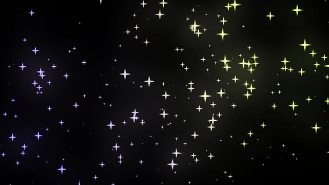 Stars, light, Christmas, animation, night, space, flush, snow, particles, holiday, sparkle, shining, falling, magic, winter, dark, twinkling, decoration, design, motion, celebration, blue, black, part