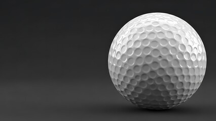 Golf Ball Sport Game Equipment on Dark Background Closeup Still Life Competition Recreation Play Activity Graphic Resource Object Sphere Round Isolated
