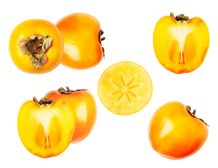 a close-up collection of plump, dark red cherries, each attached to a delicate green stem, floating against a transparent background, highlighting their natural allure.