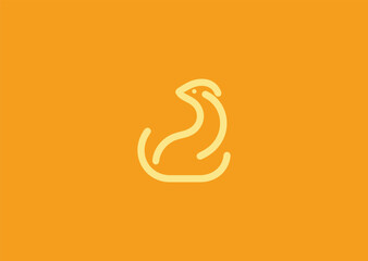 Fototapeta premium Abstract simple line weasel logo for cleverness, speed, and sleek modern branding.