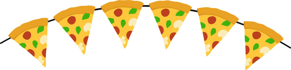 Pizza Party Bunting Garland