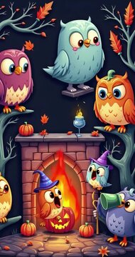 halloween, calabaza, vector, dibujos animados, ilustraci&oacute;n, bate, oto&ntilde;al, vacaciones, bruja, noche, luna, asustadizo, duende, horror, acomodador, celebraciones, gorros, octubre, designio, felinos, ala