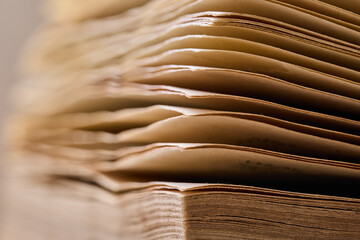 Macro Close-Up of Vintage Book Pages
