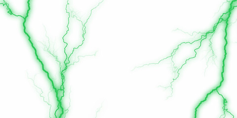 A striking image of a vibrant green lightning bolt against a stark white background. Colorful Lines Random Distribution Computational Generative Art background illustration.  © Sofiqul