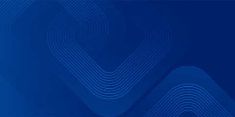 Naklejka premium Abstract blue shapes background with light geometric lines. Modern blue futuristic technology concept. Suit for brochure, corporate, poster, banner, presentation, wallpaper.