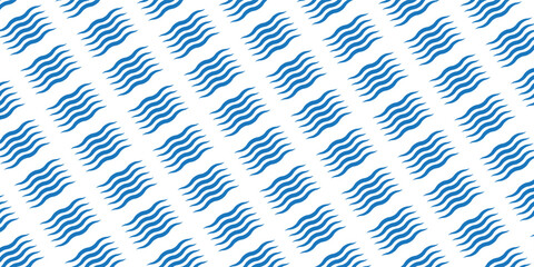 Waves seamless pattern. Abstract curve lines repeat tiling background. Rhythmic waves pattern. Modern geometric curve line seamless pattern.