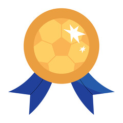 Obraz premium Gold Medal Award Flat Icon