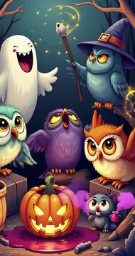 ave, dibujos animados, buhos, vector, animal, ilustraci&oacute;n, cuca, ping&uuml;ino, navida, chistoso, acomodador, car&aacute;cter, amor, naturaleza, designio, &aacute;rbol, icono, diversi&oacute;n, arte, firmar, par