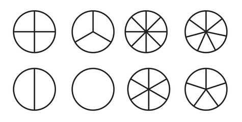circles divided in segments from to set pie geometry
