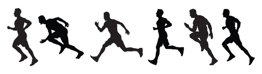 vector collection of runners for artwork compositions 