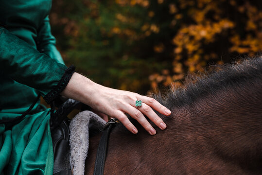 Hand medieval woman.
