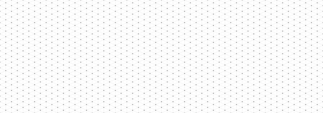 black seamless isometric grid paper dotted triangular