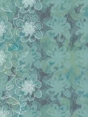 Vintage watercolor floral pattern background