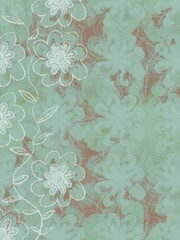 Vintage watercolor floral pattern background
