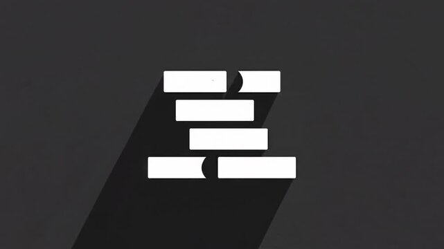 Abstract animation of a unified workflow stream flowing through stacked modular elements, representing cohesive automated systems. Minimal corporate design, dark neutral background, gentle motion, sea