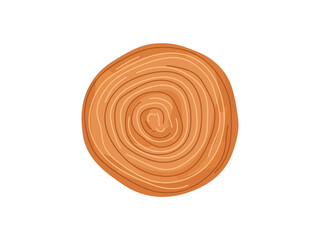 Illustration of a crosssection of a wooden log showing growth rings