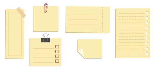 blank notepaper template design sticky note for meeting .