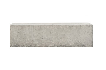 Concrete block presenting a sturdy rectangular shape, cement material forming a solid plinth for product display, transparent background
