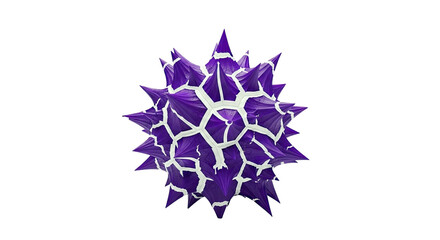 Abstract Spiky Purple and White Geometric Shape
